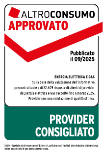 Sigillo Altroconsumo 2025: provider consigliato